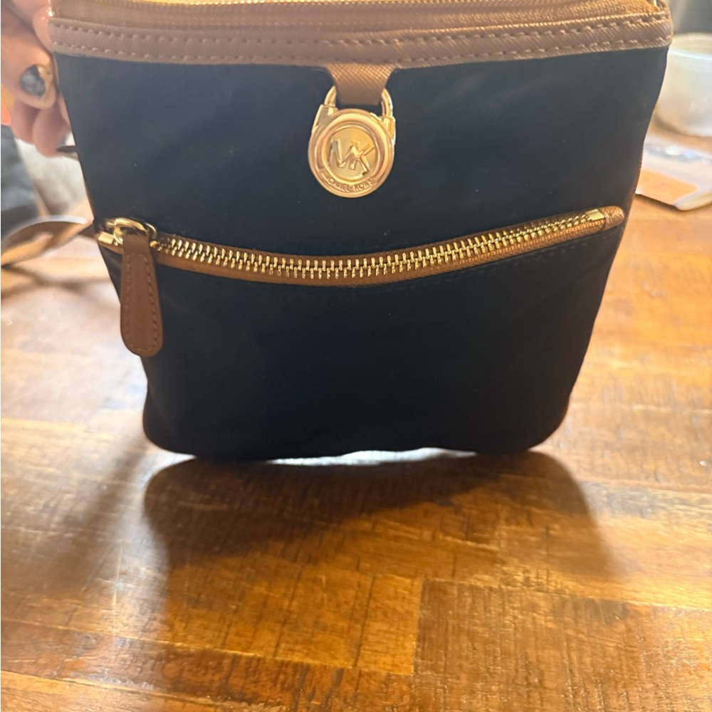 Dooney & Bourke Black and Tan Crossbody Bag